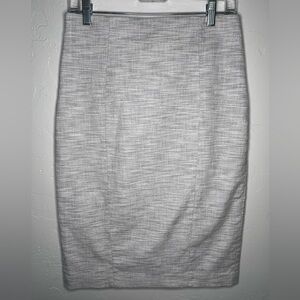 Banana Republic Pale Gray Herringbone Pencil Straight Skirt Women’s Size 10